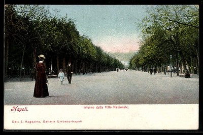 Napoli, Interno della Villa Nazionale, Ansichtskarte 