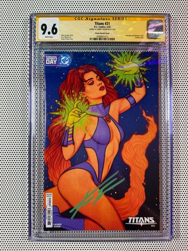 Titans #21 2025 DC Comics primera impresión firmada variante Jenny Frison CGC 9.