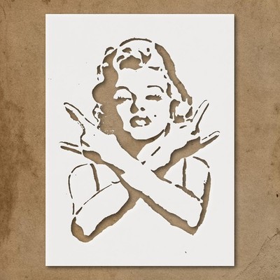 Woman with Crossed Arms Wall Art Reusable Plastic Stencil - StencilAir
