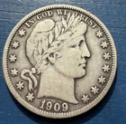 1909 P Barber Half Dollar