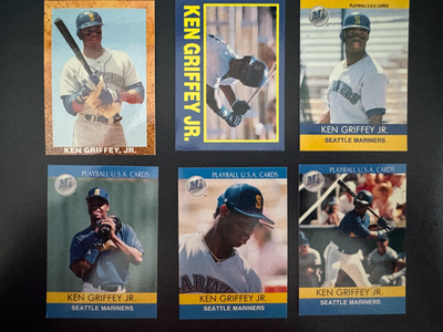 #ad 1991 Dealer Oddball Vintage KEN GRIFFEY JR 6 Card Lot Mariners MLB HOF 1216 $9.19