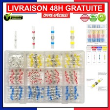 200 Pièces Connecteurs de Soudure Isolés 26-10 AWG avec Gaine Thermorétractable