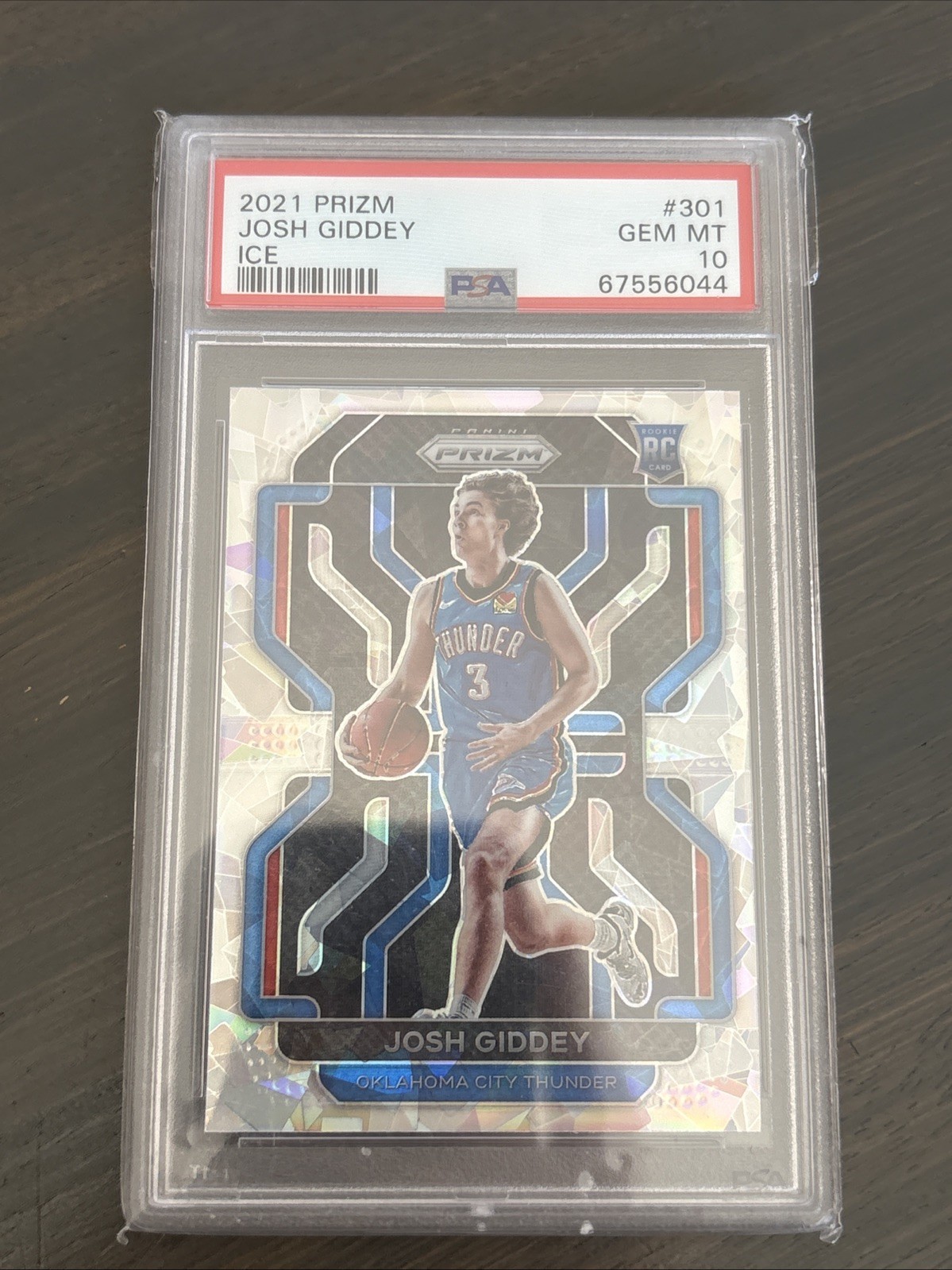 🔥2021 Panini Prizm SILVER iCE PRIZM #301 Josh Giddey RC PSA 10 BULLS!!!🔥