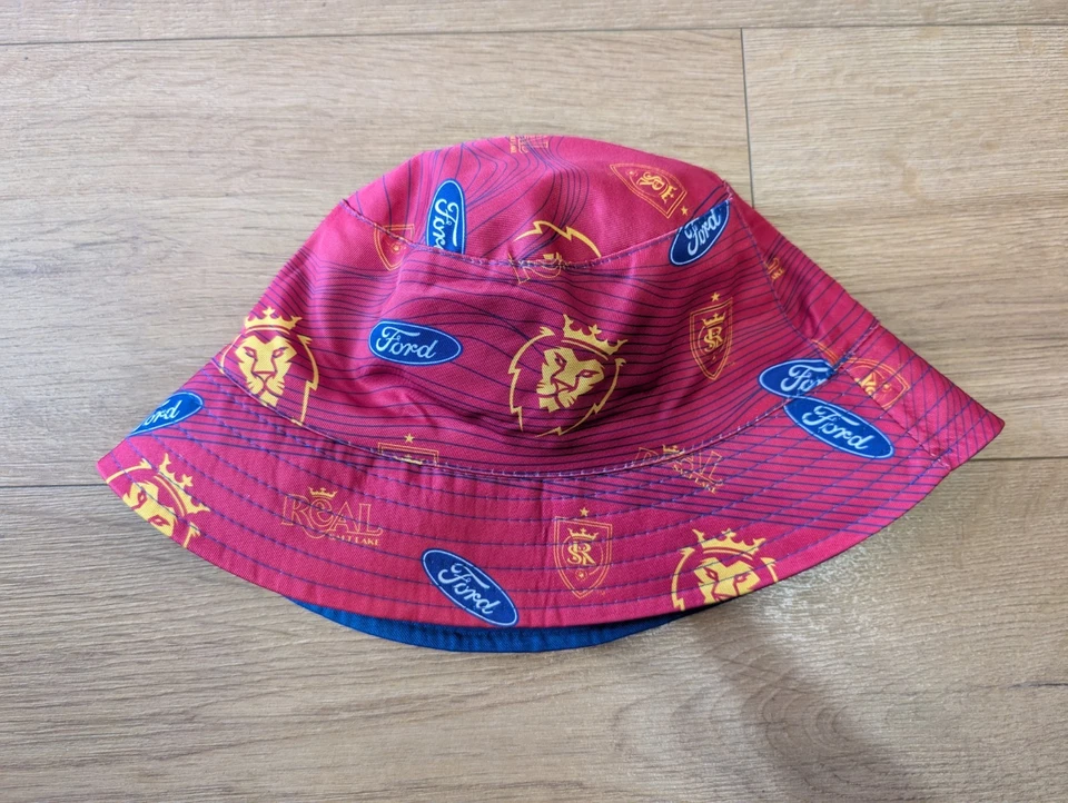 REAL SALT LAKE RSL Reversible Bucket hat Red MLS soccer Ford Promo - Image 3 of 4