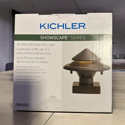 Kichler Showscape 12V LED Deck Post Light 0884507 Bronze PARTS ONLY MISSING BULB