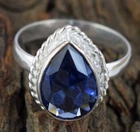 Certified Natural Blue Tanzanite 7.90 Ct Pear Gemstone Women Ring Fresh Arrival