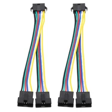 ARGB Splitter Cable, 2 Pcs Fan RGB Extension Power Cord with 6Pin Splitter Cable
