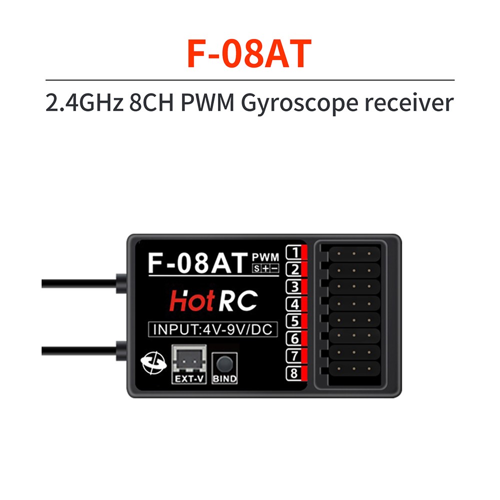 HotRC 4/6CH 8CH RC Receiver 2.4GHz Radio for CT-6A CT-8A HT-8A DS600 Transmitter