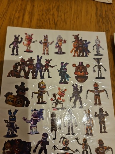 2 Blätter Five Nights At Freddy's Temporäre Tattoos Party Gastgeschenke ca. 60 FNAF - Bild 5 von 10