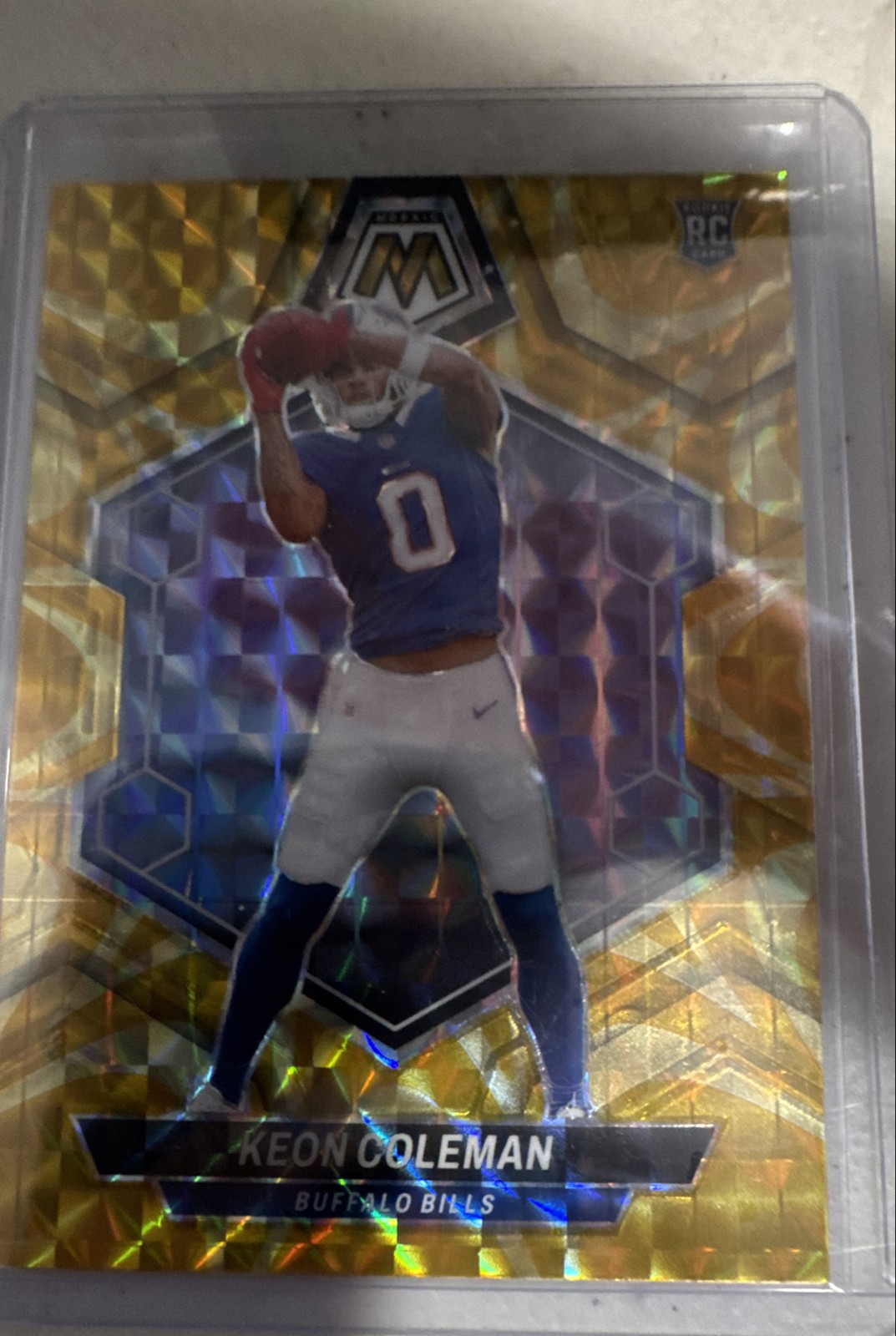 2024 Panini Mosaic - Rookies Keon Coleman #333 Reactive Yellow Mosaic Prizm (RC)