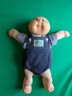 Vtg 1984 Cabbage Patch Kids Boy Doll Bald Blue Eyes Green Sig Coleco HK #3 F16