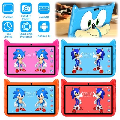 Kinder Tablet 7'' Android 13 4GB+64GB Speicher 4000mAh 4G WiFi für Bluetooth