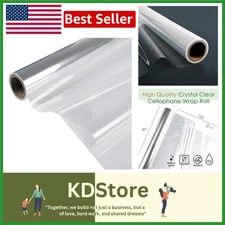 Clear Cellophane Wrap Roll 40x100ft Gift Wrap Floral Occasion Wrap 3mil