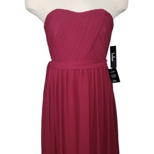 LULUS Dress Womans Small Be In Love NWT Strapless Pleated Chiffon Bridesmaid