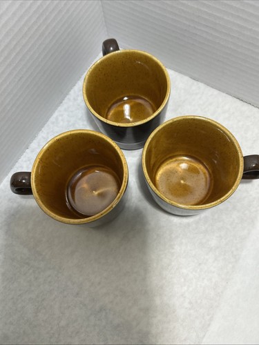 Homer Laughlin Gold Glade Hearthside Coffee Cup Set Of 3 - Picture 7 of 7