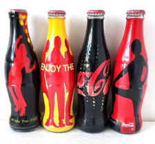 Coca Cola Bottles Belgium ENJOY THE CHILL Set of 4 Wrapped GLASS BOTTLE 250ML