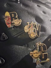 Hard Rock Cafe Barcelona Letter Pin Lot Scooter Bike Surf LE Barcelona Set