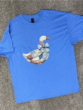 Woman s XL DTF Light Blue Heavy Cotton Patchw...