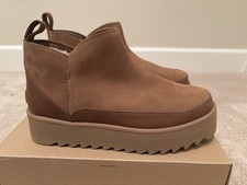 New UGG Women  s Classic Light Brown Thick Sole Boots. Size 11.