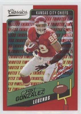 2021 Panini Classics Legends Timeless Tributes Red 28/75 Tony Gonzalez HOF 7ba