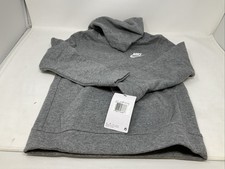 NWT BOYS NIKE SZ 7 HOODIE Carbon Heather Gray