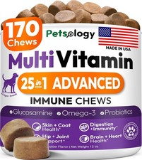 Dog Multivitamin Chewable -Dog Vitamins and Supplements with Glucosamine- 170