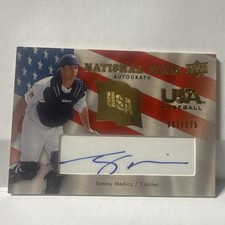 Upper Deck 2008 USA Baseball Natl Team Tommy Medica Auto RC #USA-TM /175