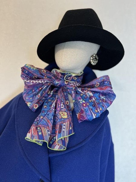 Women Etro Scarf Navy Silk One size