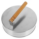  Runde Käseschmelzkuppel aus Edelstahl mit Dampfdeckel aus Holzgriff zum Kochen