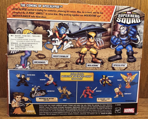 Super Hero Squad THE COMING OF APOCALYPSE Wolverine Nightcrawler Archangel - Picture 4 of 4