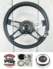 1968-1979 Corvette Steering Wheel Crossed Flags 13 12 Chrome 4 Spoke 1968-1979 Corvette Steering Wheel Crossed Flags 13 12 Chrome 4 Spoke