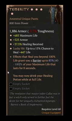 #ad ⭐⭐⭐⭐DIABLO 4❄️SEASON 11🔥TEMERITY🔥4GA HIGH 8X% ASPECT $37.99