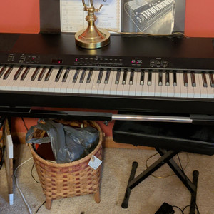Yamaha 88-Key Digital Home Piano Black Built-in Speaker with Stand