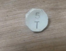 Oliver Typewriter T Key Antique Schreibmaschine Part Vtg No.5 6 7 8 9 10 Keytop thumbnail