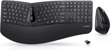 Perixx Periduo-605, Wireless Ergonomic Split Keyboard and Vertical Black
