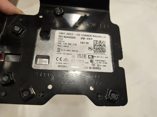 2024-2025 Hyundai Elantra LH Driver Side Blind Spot Sensor OEM 99140-AA500