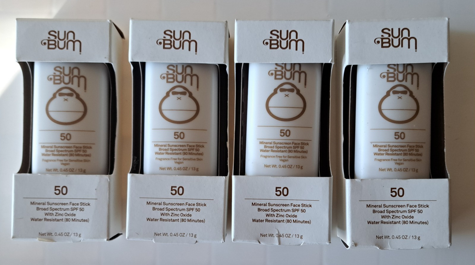 4-PACK Sun Bum SPF 50 Mineral Sunscreen Face Stick - Water Resistant  EXP 08/26