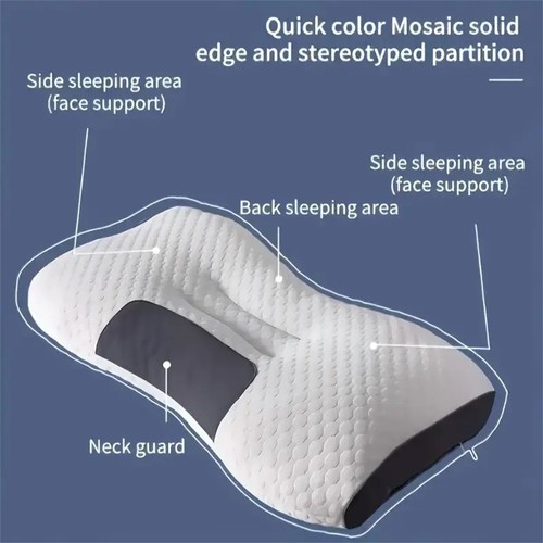 Single 3D Cooling Gel Contour Cervical Pillow Neck Pain Relief CertiPUR-US - Picture 5 of 18