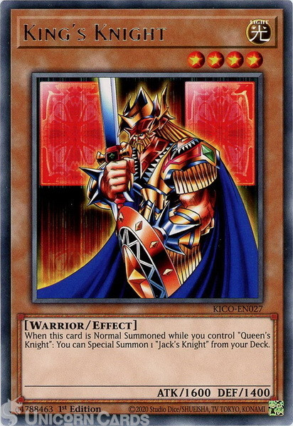 KICO-EN027 King's Knight Rare 1st Edition Mint YuGiOh Card