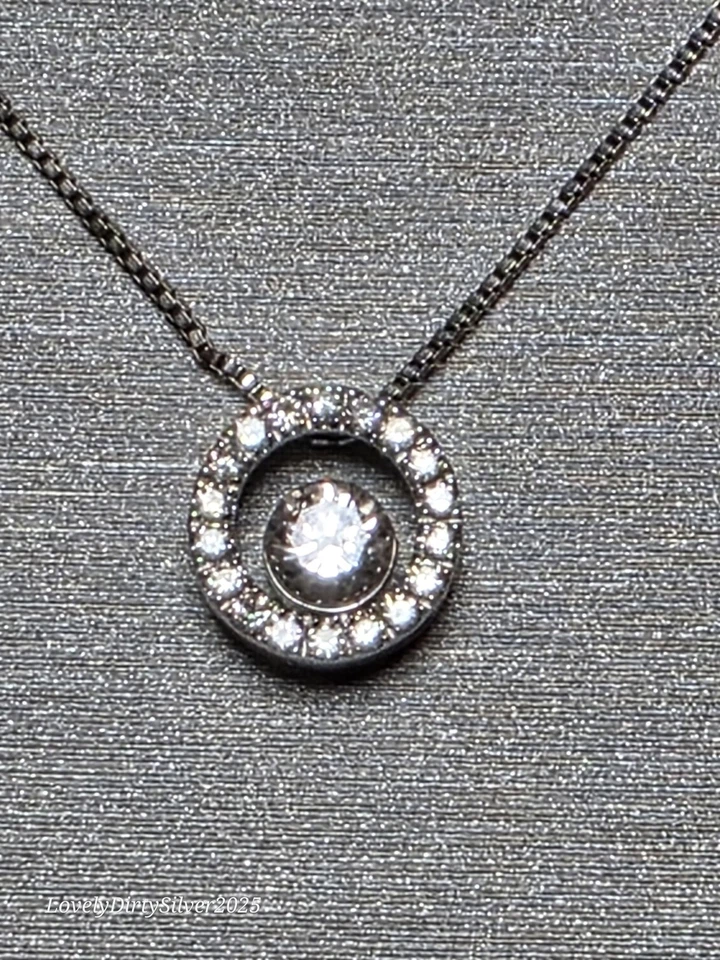 COLLAR ZALES ORO 14K CON COLGANTE DIAMANTE 1/4 QUILATE PESO TOTAL 1,68 GRAMOS Foto 4 de 4