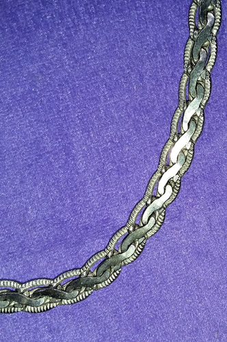 Sterling Silber breite mehrsträngige Kette Halskette, glatt & strukturiert, 24" - Bild 5 von 9
