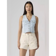 Levi's Denim Racer Vest Never Going To C Never Going To Change NWT Size Medium