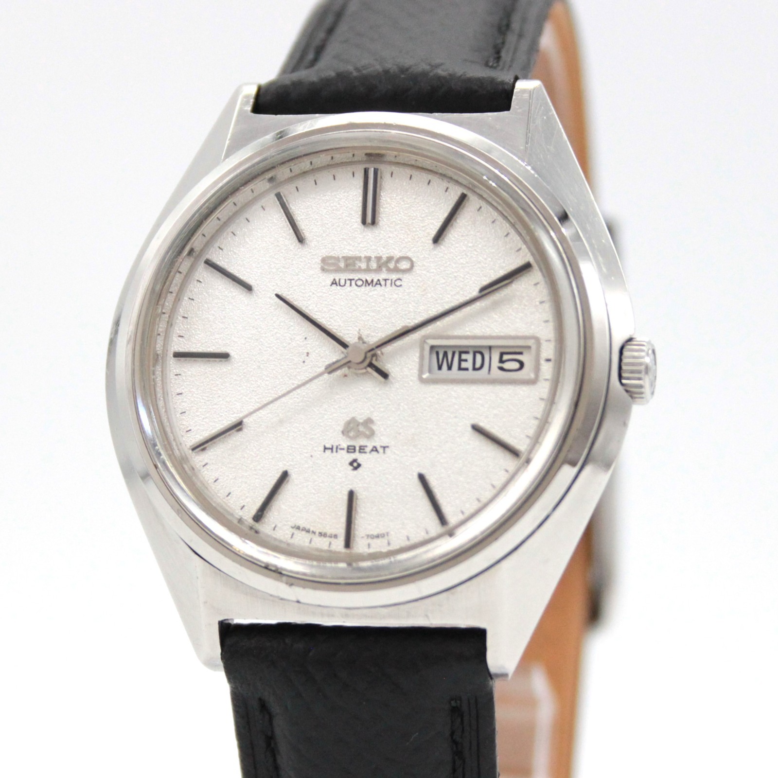 New Belt [Exc+5] SEIKO GS HI-BEAT 5646-7010 Vintage Men's Watch From JAPAN Z068