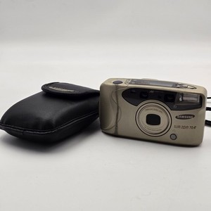 Samsung Slim Zoom 70G 35mm Film Point And Shoot Camera Silver Tested