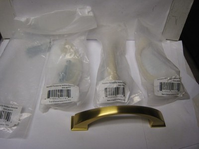 4 X Hardware Resources 944-96  Brushed Gold  3-3/4'' C-C Pull