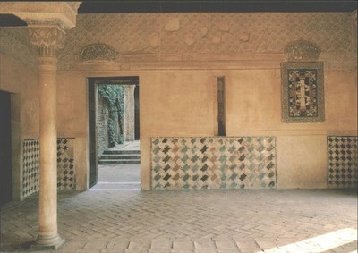 Alhambra Granada Spanien Sala del Mexuar Historischer Palast Innenraum Postkarte