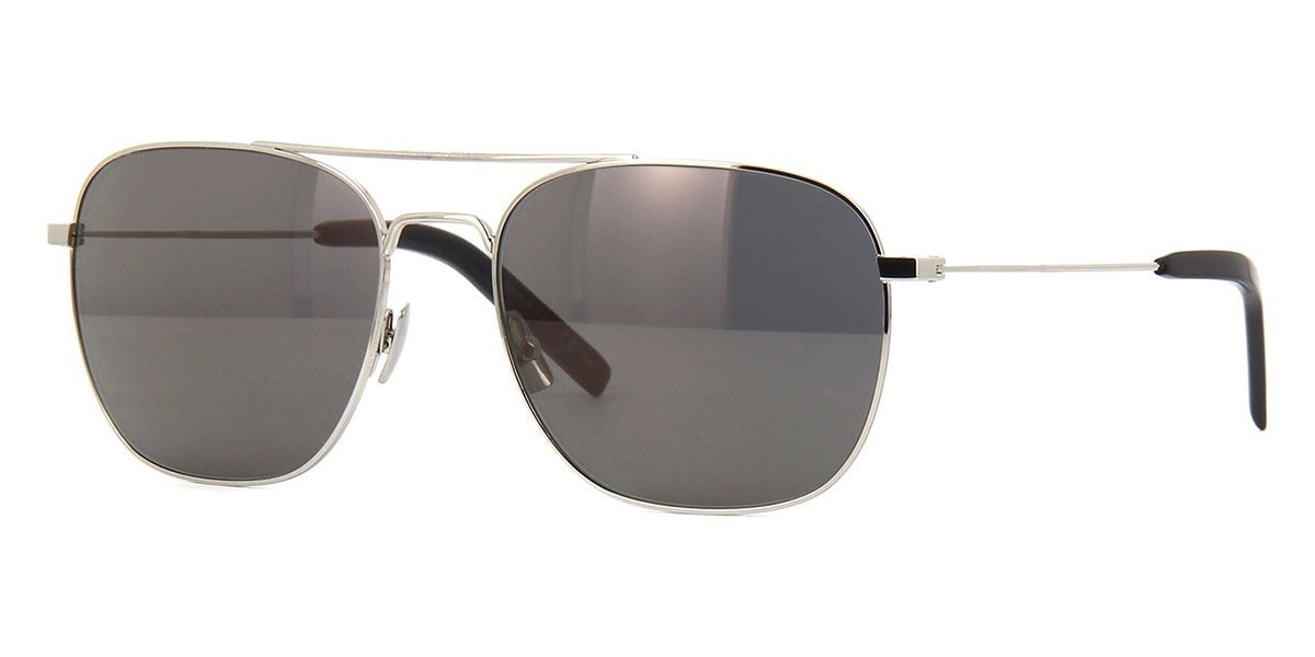 Occhiali da sole donna SAINT LAURENT argento quadrato SL86 005 nuovi