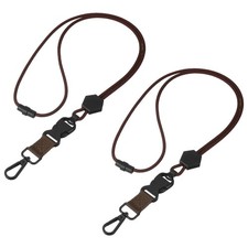 2Pcs Heavy Duty Breakaway Lanyard, Adjustable Neck Lanyard, Brown