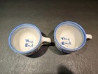 Pair of M.A. Hadley Hand Painted Art Pottery "The End" Coffee Cups - COW & LAMB — photo 5