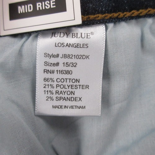 Judy Blue Jeans Womens 15/32 Relaxed Fit Ankle Stone Wash Blue Mid Rise - Picture 12 of 13